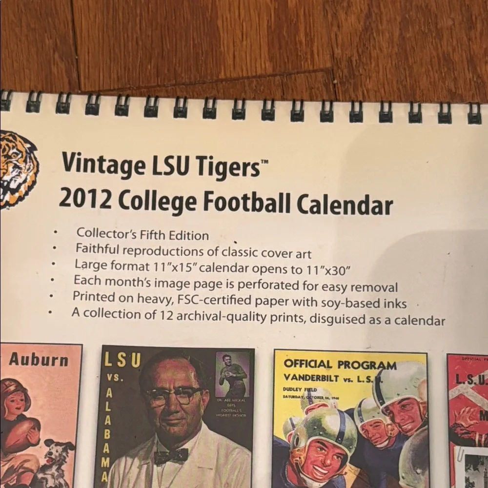 Vintage LSU Sugar Bowl 2012 Calendar